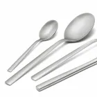 Cutlery Set in Sandblasted Stainless Steel 24 Pieces of Elegant Design - Ronfo Viadurini