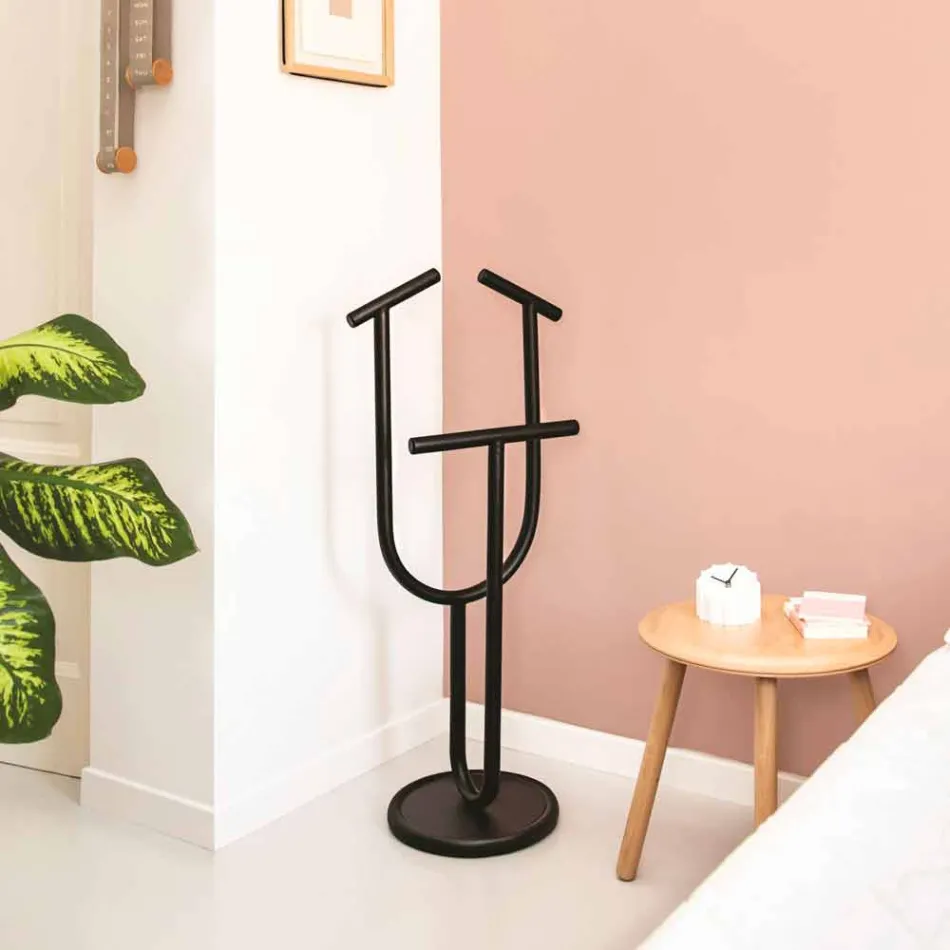 Design Valet Stand in RAL Painted Steel Made in Italy - Arcano Viadurini