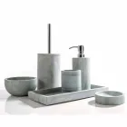 Modern bathroom accessories set in Montale grey stone Viadurini