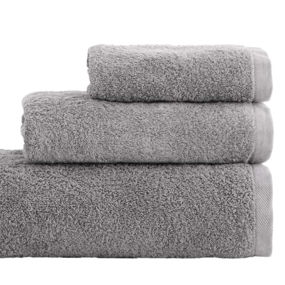 8 Piece Bathroom Set in Pure Cotton Terry Cloth All Garment Dyed - Smooth Viadurini
