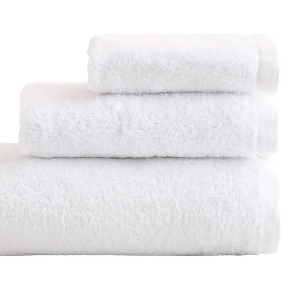 8 Piece Bathroom Set in Pure Cotton Terry Cloth All Garment Dyed - Smooth Viadurini