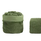 8 Piece Bathroom Set in Pure Cotton Terry Cloth All Garment Dyed - Smooth Viadurini