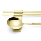 Set Consisting of Fruit Spoon, Chopsticks and Cutlery Rest with Origami - Osaka Viadurini