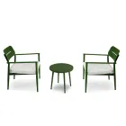 Set of 2 Armchairs with Aluminium Table in Different Finishes - Souvenir Viadurini