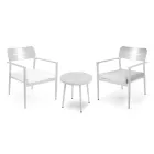 Set of 2 Armchairs with Aluminium Table in Different Finishes - Souvenir Viadurini