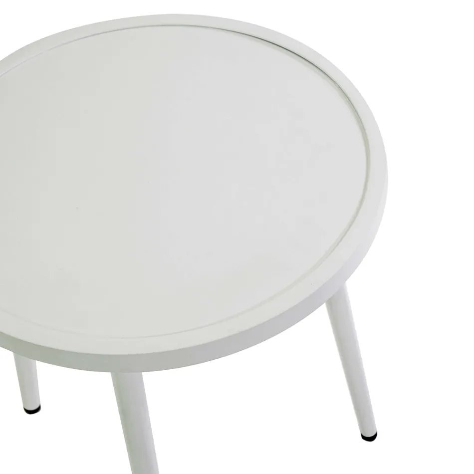 Set of 2 Armchairs with Aluminium Table in Different Finishes - Souvenir Viadurini