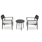 Set of 2 Armchairs with Aluminium Table in Different Finishes - Souvenir Viadurini
