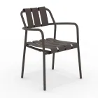Set of 2 Garden Armchairs Made Entirely of Aluminium - Resplendent Viadurini