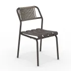 Set of 2 Aluminium Garden Chairs and Rope Back - Resplendent Viadurini