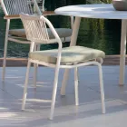 Set of 2 Aluminium Garden Chairs and Rope Back - Resplendent Viadurini