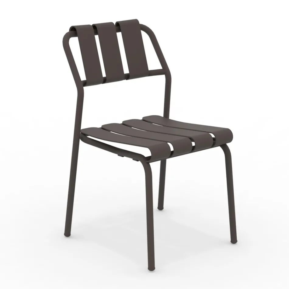 Set of 2 Garden Chairs Made Entirely of Aluminium - Resplendent Viadurini