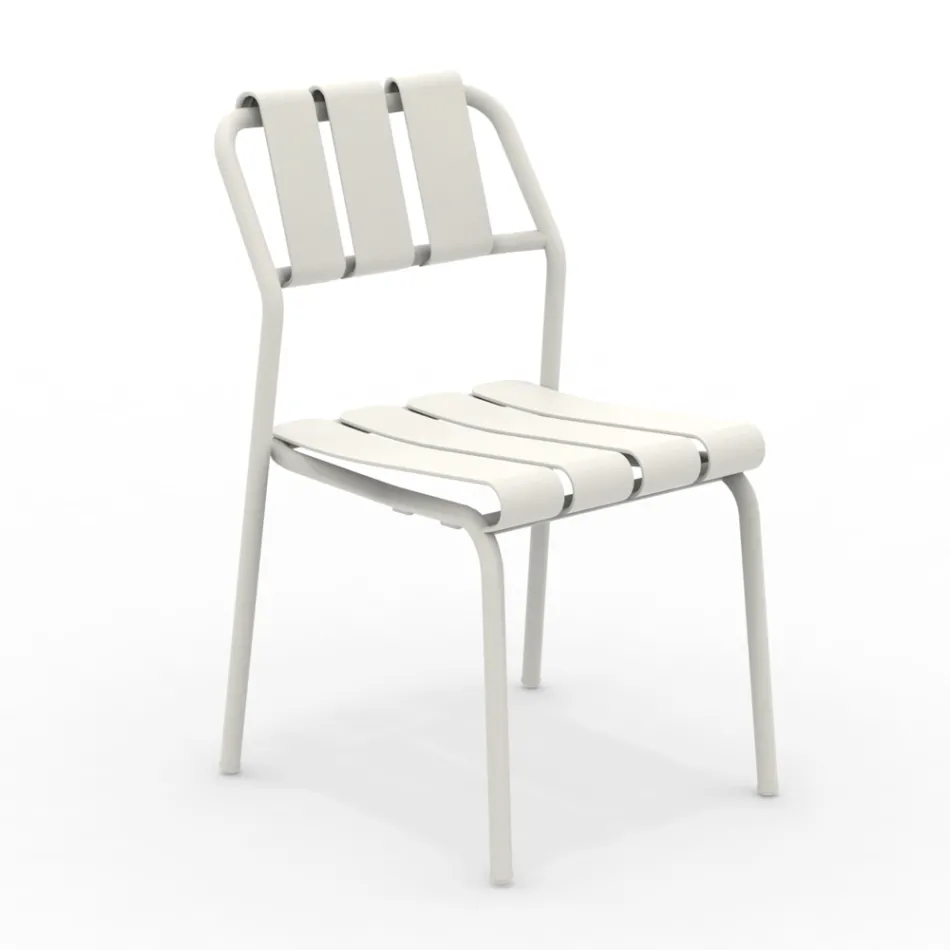 Set of 2 Garden Chairs Made Entirely of Aluminium - Resplendent Viadurini