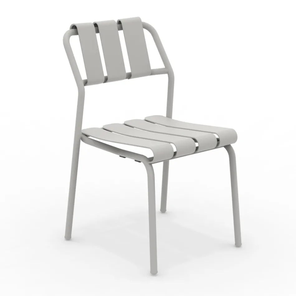 Set of 2 Garden Chairs Made Entirely of Aluminium - Resplendent Viadurini