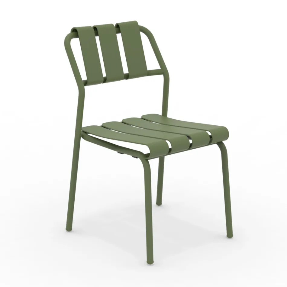 Set of 2 Garden Chairs Made Entirely of Aluminium - Resplendent Viadurini