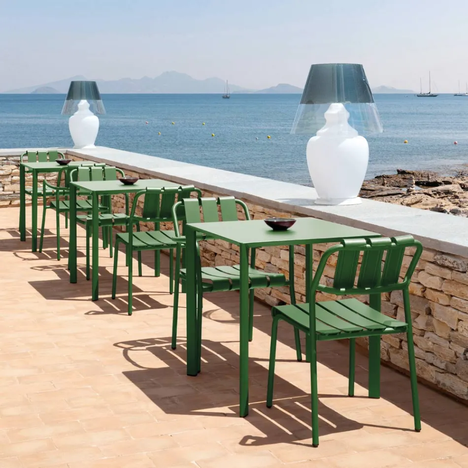 Set of 2 Garden Chairs Made Entirely of Aluminium - Resplendent Viadurini