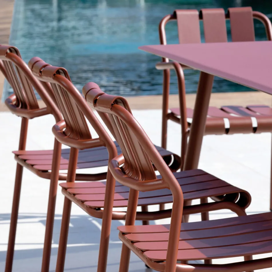 Set of 2 Garden Chairs Made Entirely of Aluminium - Resplendent Viadurini