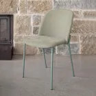 Set of 2 Lounge Chairs in Fabric and Metal Made in Italy - Ivy Viadurini