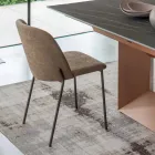 Set of 2 Lounge Chairs in Fabric and Metal Made in Italy - Ivy Viadurini