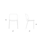 Set of 2 Lounge Chairs in Fabric and Metal Made in Italy - Ivy Viadurini