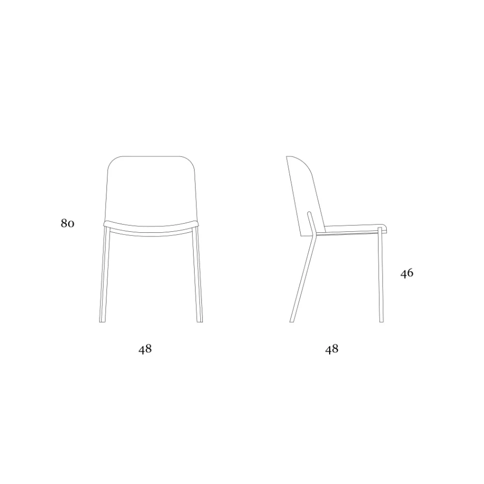 Set of 2 Lounge Chairs in Fabric and Metal Made in Italy - Ivy Viadurini