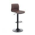 Set of 2 Bar Stools in Synthetic Leather and Steel - Potassium