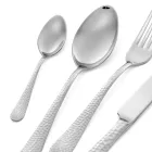 Set of 24 cutlery in Polished Stainless Steel Made in Italy - History Viadurini