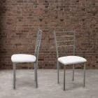 Set of 4 Chairs with Grey Painted Metal Structure - Galletto Viadurini
