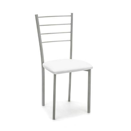 Set of 4 Chairs with Grey Painted Metal Structure - Galletto Viadurini