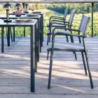 Set of 4 Aluminium and Batyline Garden Chairs - Lucente Viadurini