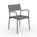 Set of 4 Aluminium and Batyline Garden Chairs - Lucente