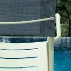 Set of 4 Galvanized Metal and Batyline Garden Chairs - Prestigio Viadurini