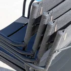 Set of 4 Galvanized Metal and Batyline Garden Chairs - Prestigio Viadurini