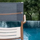 Set of 4 Galvanized Metal and Batyline Garden Chairs - Prestigio Viadurini