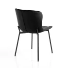 Set of 4 Fabric Chairs and Tilting Feet - Dentice Viadurini