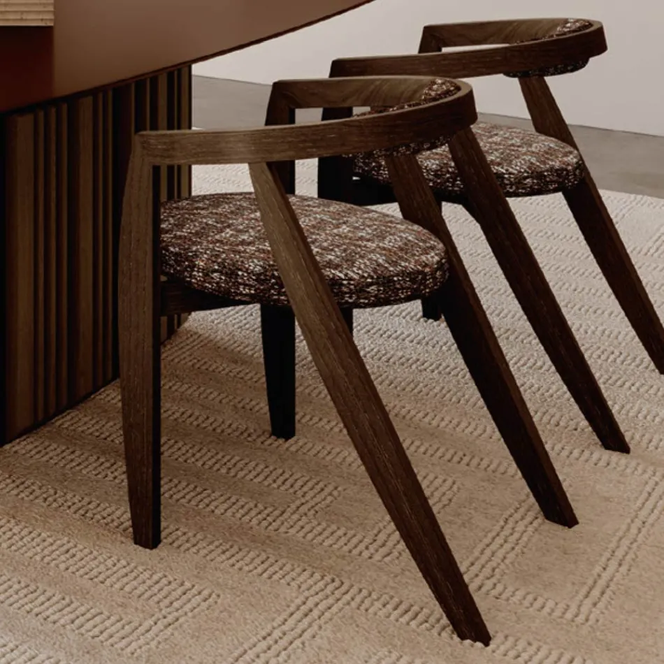 Set of 4 Modern Chairs in High-Quality Solid Wood Made in Italy - Vela Viadurini