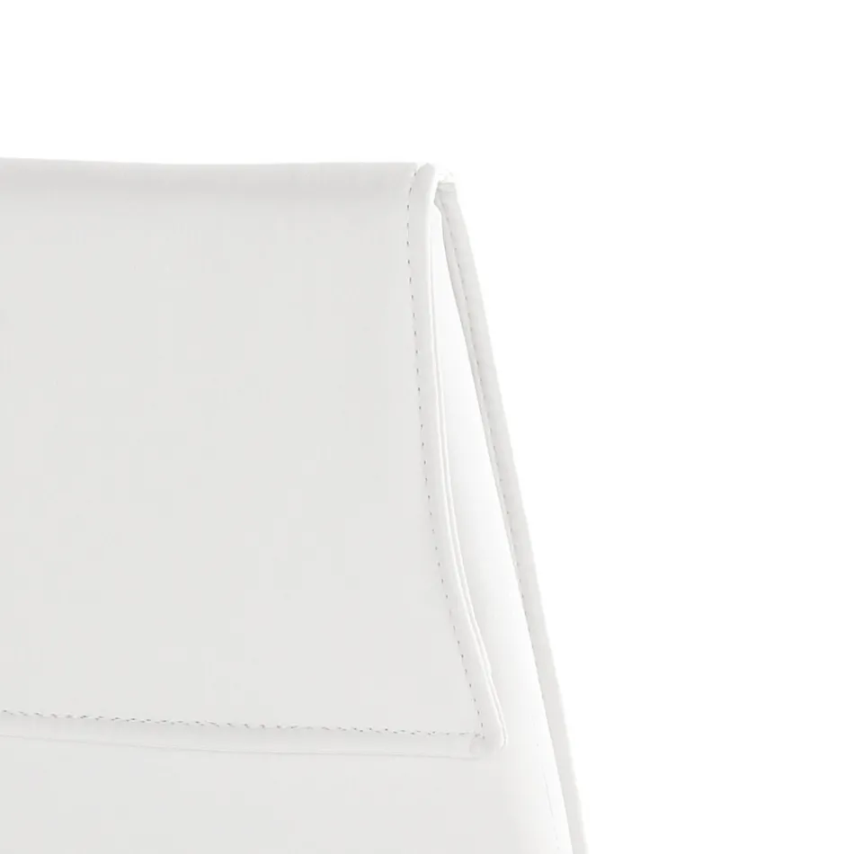 Set of 4 Chairs Upholstered in Synthetic Leather Different Finishes - Uranium Viadurini