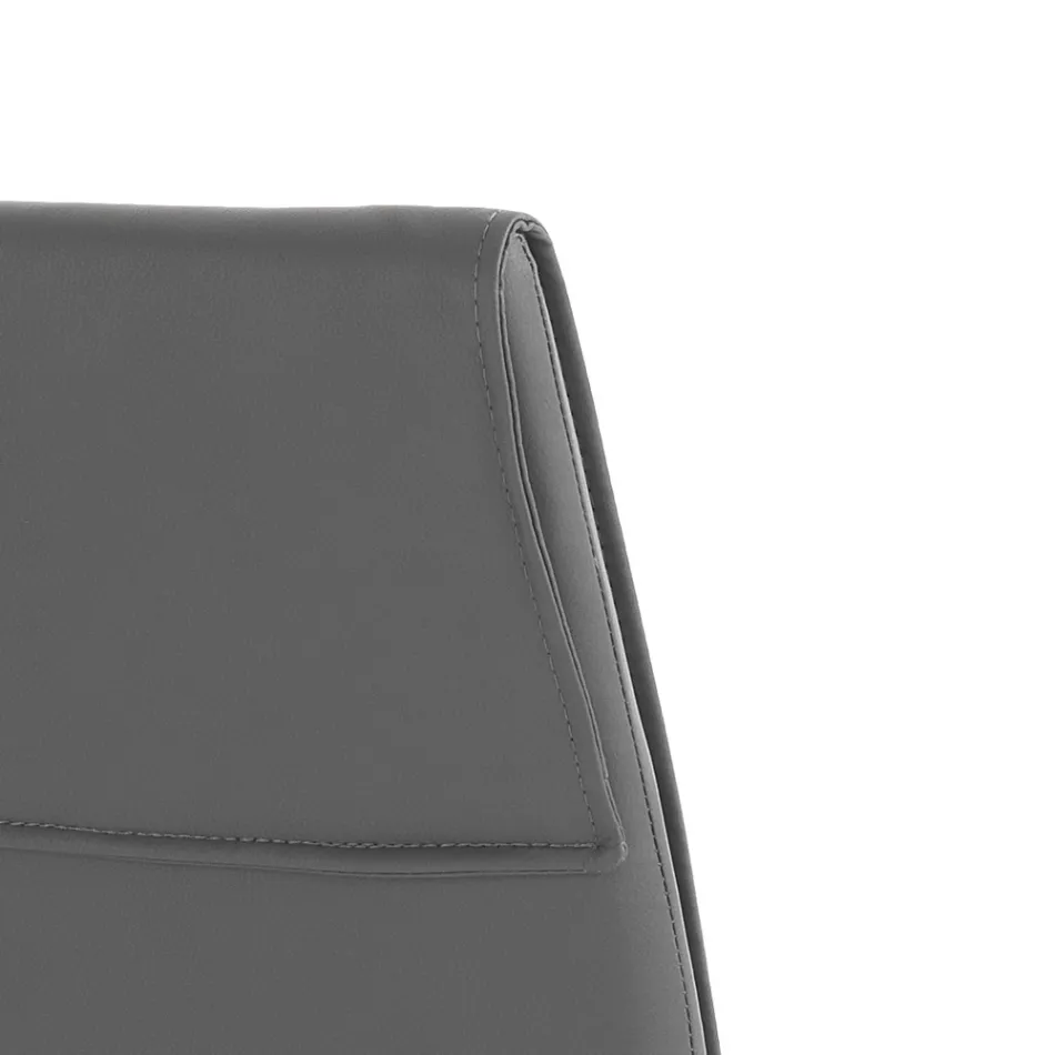 Set of 4 Chairs Upholstered in Synthetic Leather Different Finishes - Uranium Viadurini