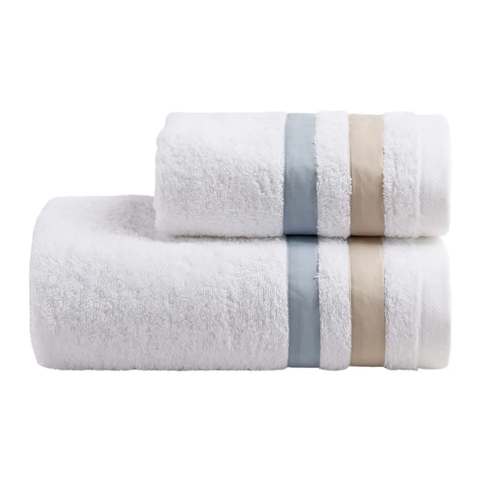 Serenity Double Ruffle Cotton Terry Guest Face Towel Set Viadurini