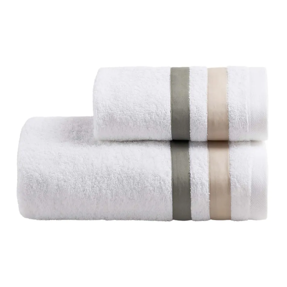 Serenity Double Ruffle Cotton Terry Guest Face Towel Set Viadurini