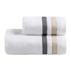 Serenity Double Ruffle Cotton Terry Guest Face Towel Set Viadurini