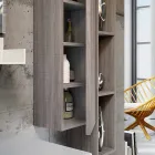 Wood set and Fenix modern bathroom furniture suspension made Italy Bari Viadurini