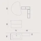 Wooden set bathroom furniture design suspension made in Italy Sad Viadurini