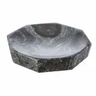 Modern bathroom accessories set in grey veined marble Montafia Viadurini