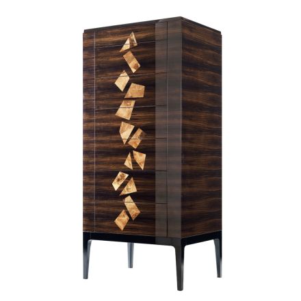 Grano Zarafa modern design ebony wood dresser 100 % made in Italy Viadurini