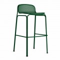 High Stackable Outdoor Bar Stools in Metal, 2 Pieces - Viviette
