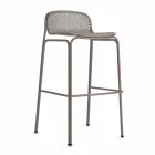 High Stackable Metal Bar Stools Made in Italy, 2 Pieces - Viviette Viadurini