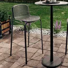High Stackable Metal Bar Stools Made in Italy, 2 Pieces - Viviette Viadurini