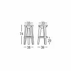 High Design Bar Stool in Polyethylene Made in Italy - Tinuccia Viadurini