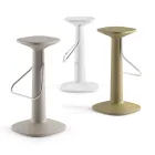 High Design Stool in Polyethylene and Stainless Steel Made in Italy - Pito Viadurini