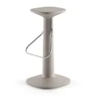 High Design Stool in Polyethylene and Stainless Steel Made in Italy - Pito Viadurini